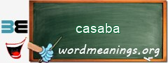 WordMeaning blackboard for casaba